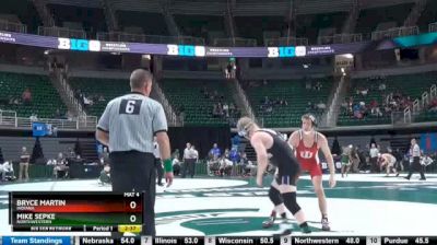 165 lbs Quarterfinal - Bryce Martin, Indiana vs Mike Sepke, Northwestern