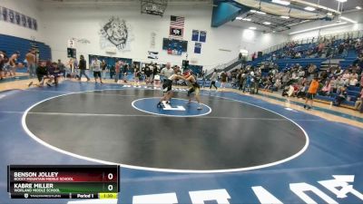 110 lbs Semifinal - Kabre Miller, Worland Middle School vs Benson Jolley, Rocky Mountain Middle School