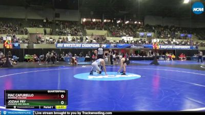 125 lbs Quarterfinal - Joziah Fry, Johnson And Wales vs Mac Cafurello, Roanoke College