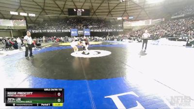 Girls 3A/4A 115 1st Place Match - Reese Prescott, Moses Lake (Girls) vs Zeta Lee, Lincoln (Tacoma) (Girls)