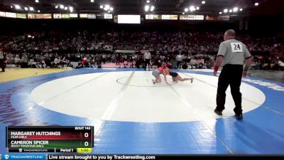 G 132 lbs Semifinal - Jordan Barrett, Payette Girls vs Josie Newby, Grace Girls