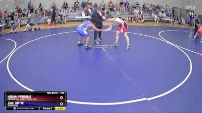 190 lbs Round 2 - Aidan Perkins, Pendleton Wrestling Club vs Zac Ortiz, Portland