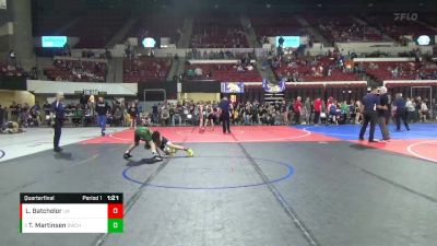 86 lbs Quarterfinal - Tristan Martinsen, Bearcats Wrestling Club Helena vs Logan Batchelor, Lionheart Wrestling