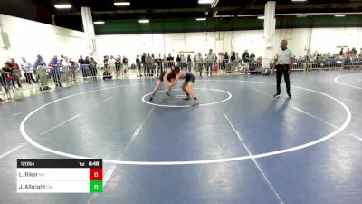 120 lbs Consi Of 16 #1 - Luke Riker, NJ vs Jack Albright, CA