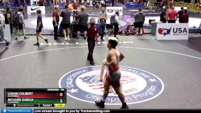 86 lbs Quarterfinal - Richard Garcia, California vs Logan Colbert, California