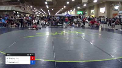 38 kg Rnd Of 32 - Casen Becker, Black Fox Wrestling Academy vs Zayne Benson, Western Colorado Wrestling Club