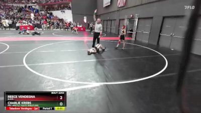 94 lbs Champ. Round 2 - Reece Vendegna, B.A.M. vs Charlie Krebs, Pec-Argyle Youth Wrestling