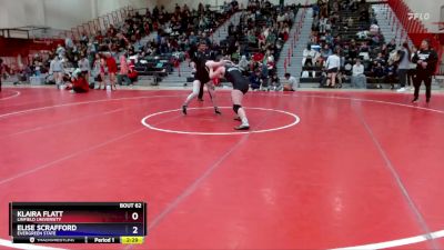 143 lbs Semifinal - Elise Scrafford, Evergreen State vs Klaira Flatt, Linfield University