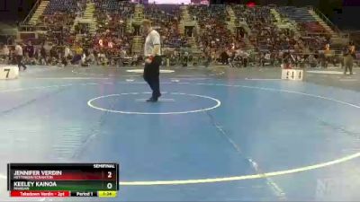 100 lbs Semifinal - Keeley Kainoa, Mandan vs Jennifer Verdin, Hettinger/Scranton