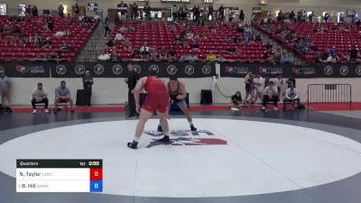 125 kg Quarters - Nathan Taylor, Lehigh Valley Wrestling Club vs Bradley Hill, Hawkeye Wrestling Club