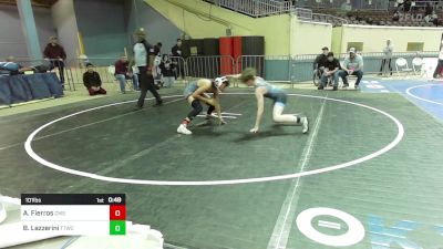 101 lbs Consi Of 16 #1 - Azreal Fierros, Clinton, Ok vs Bradley Lazzerini, Team Tulsa Wrestling Club