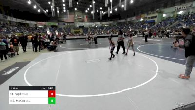 77 lbs Quarterfinal - Lance Vigil, Pomona Elite vs Easton McKee, Grizzly WC