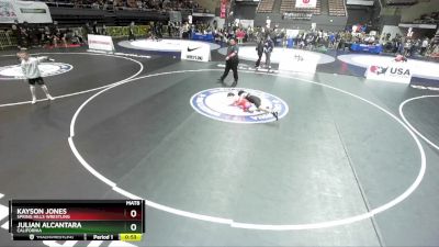 105 lbs Champ. Round 1 - Kayson Jones, Spring Hills Wrestling vs Julian Alcantara, California