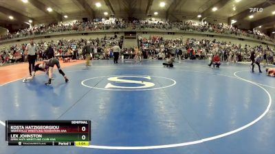 95 lbs Semifinal - Lex Johnston, Open Mats Wrestling Club-AAA vs Kosta Hatzigeorgiou, Wentzville Wrestling Federation-AAA