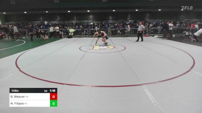 113 lbs Consi Of 16 #2 - Braiden Weaver, PA vs Nikos Filipos, PA