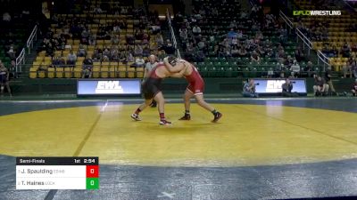 285 lbs Semifinal - Jon Spaulding, Edinboro University vs Thomas Haines, Lock Haven University