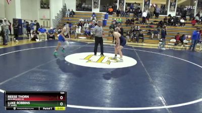 134 lbs Quarterfinal - Reese Thorn, Beauregard HS vs Luke Robbins, St James