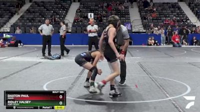 80 lbs Cons. Round 1 - Ridley Halsey, Fort Scott vs Daxton Paul, Maize