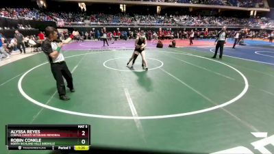 5A 138 lbs Quarterfinal - Robin Conkle, North Richland Hills Birdville vs Alyssa Reyes, Corpus Christi Veterans Memorial