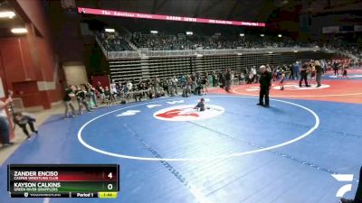 43 lbs 1st Place Match - Zander Enciso, Casper Wrestling Club vs Kayson Calkins, Green River Grapplers