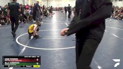 60 lbs Cons. Round 2 - Ella Hardman, Michigan Matcats vs Jade Powers, Paw Paw Youth Wrestling