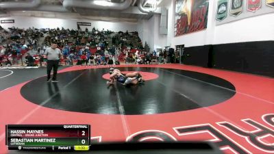 150 lbs Quarterfinal - Hassin Maynes, Central - Grand Junction vs Sebastian Martinez, Lutheran