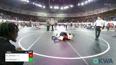 120 lbs 3rd Place - Weston Johnson, Hilldale Youth Wrestling Club vs Marco Rodriguez, OKC Saints Wrestling