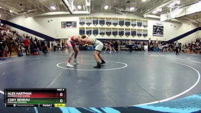 215 lbs Cons. Round 4 - Cody Bendau, Highland (Medina) vs Alex Hartman, Alliance High School