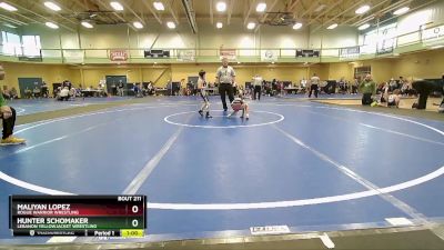 55 lbs Cons. Round 2 - Maliyan Lopez, Rogue Warrior Wrestling vs Hunter Schomaker, Lebanon Yellowjacket Wrestling