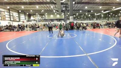 113 lbs Cons. Semi - Gavin Bacaoan, Smith Wrestling vs Anthony Swink, VA Team Predator