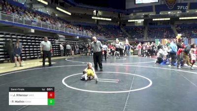 55 lbs Semifinal - Jarrett Ritenour, Greensburg Salem vs Paxton Mathin, Manheim Central