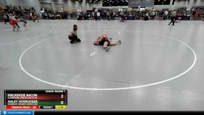 125 lbs Champ. Round 1 - Haley Hunsucker, Warrior Trained Wrestling vs MacKenzie Bacon, Claremore Wrestling Club