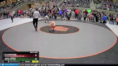 92 lbs Quarterfinal - Jack Lovell, Cascade Mat Club vs Ty Stafford, Molalla JuJu Warrior Mat Club