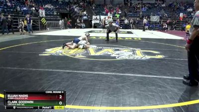 74 lbs Cons. Round 4 - Elijah Nadig, Alber Athletics WC vs Clark Goodwin, Lincoln-Way WC