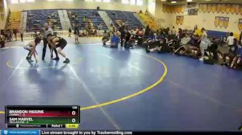 120 lbs Round 2 (8 Team) - Brandon Higgins, Camden 1 vs Sam Marvel, Wellington