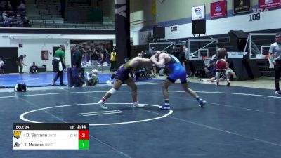 133 lbs Consi Of 8 #1 - Dominick Serrano, Northern Colorado vs Tommy Maddox, Buffalo