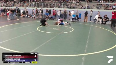 136 lbs Round 2 - Bridger Johnson, Chugach Eagles Wrestling Club vs Charlie Powers, Avalanche Wrestling Association