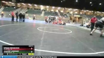 285 lbs Round 3 (4 Team) - Ethan Hedgecock, 3A Dayton vs Hunter Langham, 3A Harrisburg