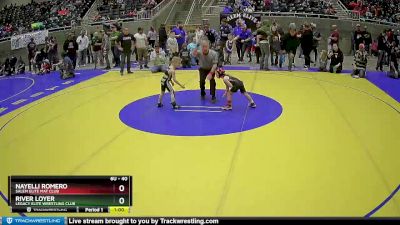 40 lbs 1st Place Match - Nayelli Romero, Salem Elite Mat Club vs River Loyer, Legacy Elite Wrestling Club