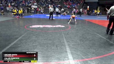 60 lbs Quarterfinal - Archer Smith, Hononegah WC vs Calvin Babcock, St. Charles WC