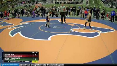 78 lbs Champ. Round 1 - Asher Jex, Legacy Elite Wrestling Club vs Rodey Cordiner, Cowboy Mat Club