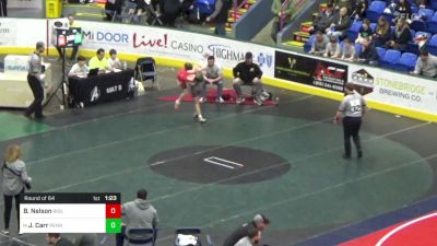 103 lbs Round Of 64 - Beckett Nelson, Biglerville vs Jacob Carr, Penn Delco