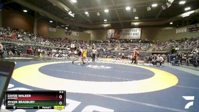 1A 150 lbs Semifinal - Ryker Bradbury, Wayne vs Zayde Walker, Altamont