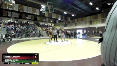 150 lbs Champ. Round 2 - Gabriel Lemos, Temecula Valley vs Everett Brown, Catherdral Catholic