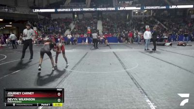 80 lbs Cons. Semi - Devyn Wilkinson, Independence vs Journey Carney, Colby