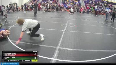 80 lbs Quarterfinal - Kent Clark, C2X vs Kensen Sims, Cane Bay Cobras