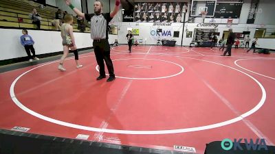 140 lbs 2nd Place - Braedyn Millison, Verdigris Youth Wrestling vs Cooper Hooker, Salina Wrestling Club