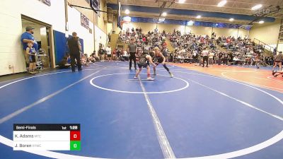 85 lbs Semifinal - Klay Adams, Miami Takedown Club vs Jacob Boren, Verdigris Youth Wrestling