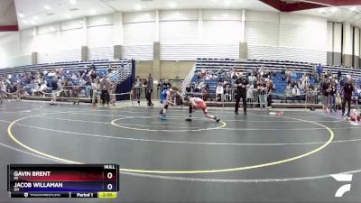 78 lbs Champ. Round 1 - Gavin Brent, MI vs Jacob Willaman, OH