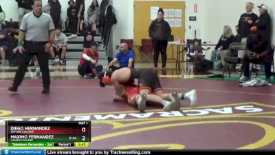 197 lbs Cons. Round 3 - Diego Hernandez, Skyline College vs Maximo Fernandez, Lassen College